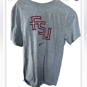 2 FSU t shirts grey one is a small and burgundy is a size medium